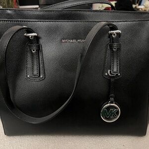 Michael Kors Black Textured Tote